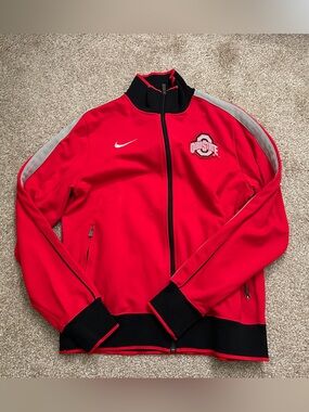 Nike Red and Black Ohio State Track Jacket